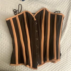 Corset story size 22in brown and salmon pink
